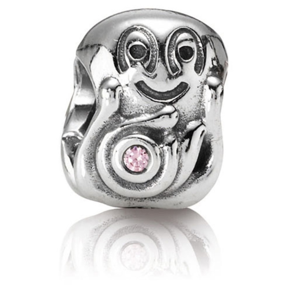 Pandora Octopus Charm with pink zirconia